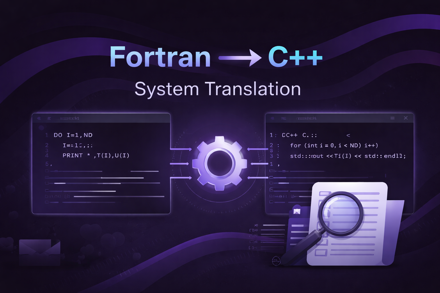 Fortran → C++ System Translation preview